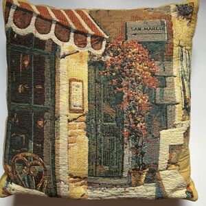San Marco Passage Tapestry Throw Pillow Square Charlotte Home Furnishings